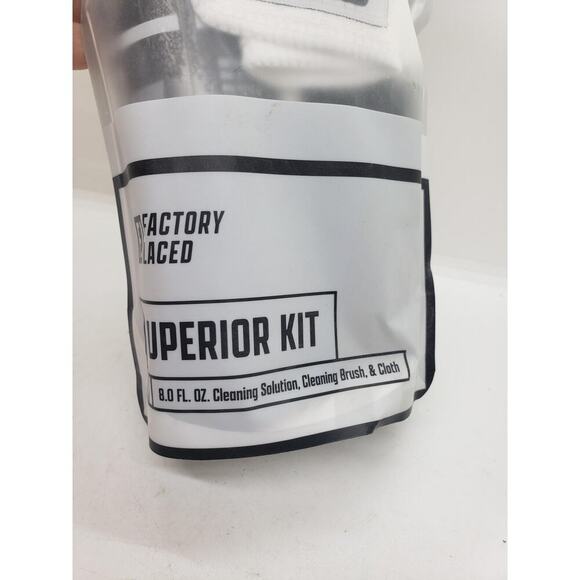Factory Laced Superior Sneaker Shoe Cleaning Kit 8oz Solution Brush Cloth NEW - Picture 6 of 7